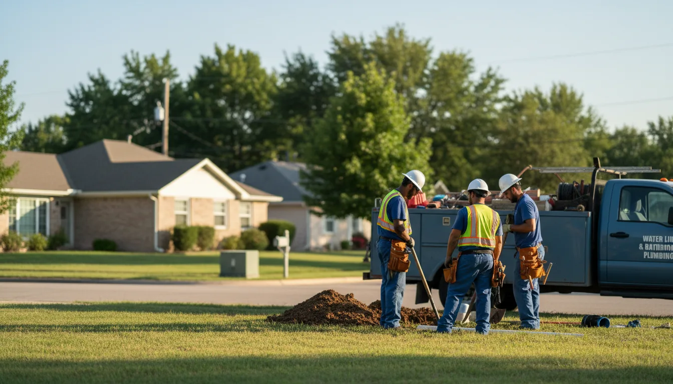 Residential water line and bathroom plumbing service in Matfield Green, KS